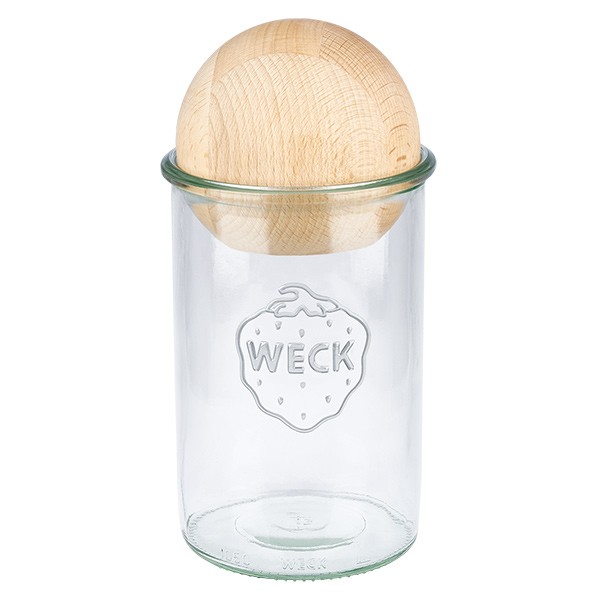 Barattolo a forma conica WECK 160 ml con tappo a sfera in legno