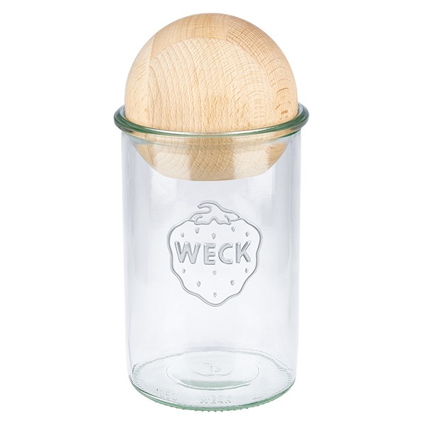 Barattolo a forma conica WECK 160 ml con tappo a sfera in legno