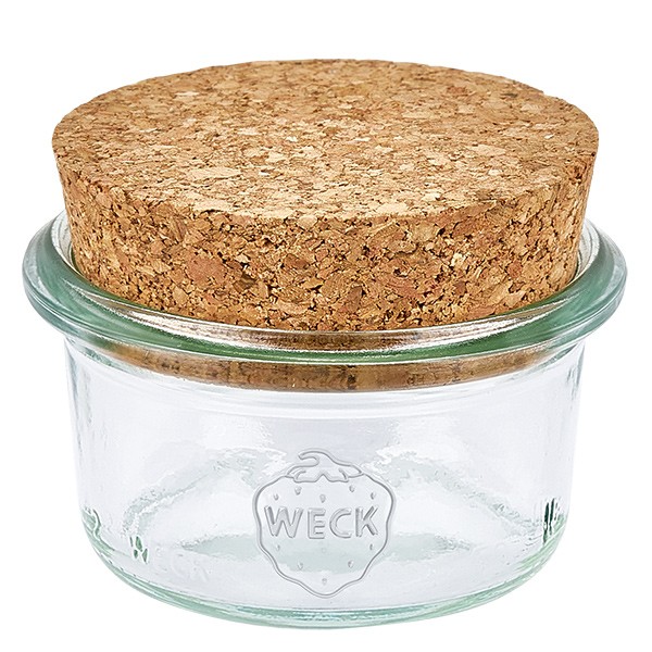 Bicchieri da 50 ml WECK RR60 con tappo di sughero naturale