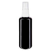Flacone in vetro viola 50 ml con nebulizzatore a pompa colore bianco Flacone in vetro viola 50 ml con nebulizzatore a pompa colore bianco