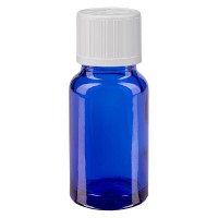 Flacone da farmacia 10 ml colore blu con tappo contagocce standard colore bianco, dispositivo di blocco per i bambini Flacone da farmacia 10 ml colore blu con tappo contagocce standard colore bianco, dispositivo di blocco per i bambini
