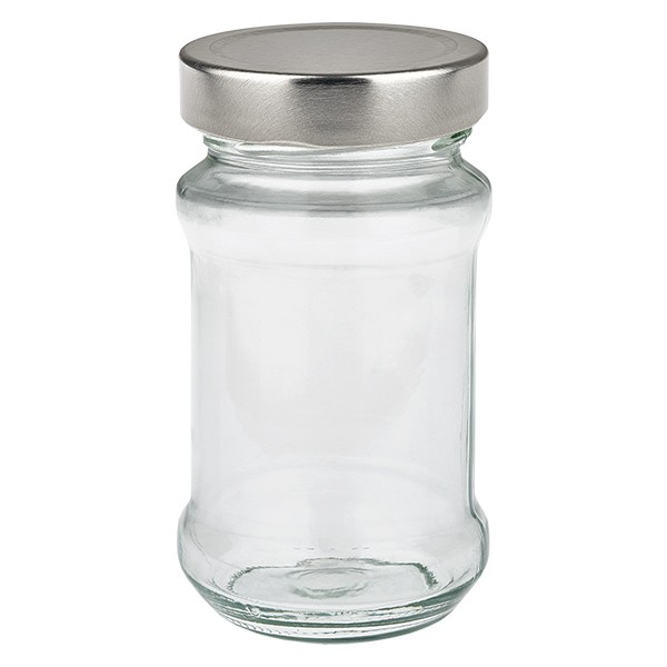 Bicchiere rotondo da 390 ml con coperchio BasicSeal argento UNiTWIST