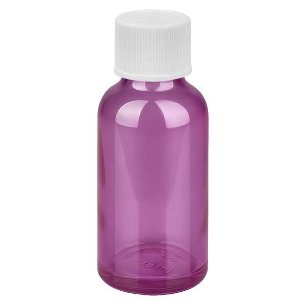30ml Flasche 11mm Schraubverschluss weiß mit Standardverschluss PurpleLine UT18/30