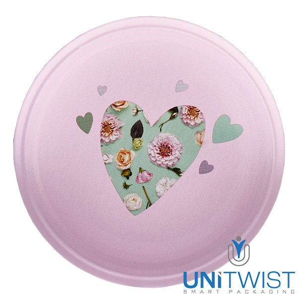 Coperchio BasicSeal 82 mm cuore rosa opaco (TO82) UNiTWIST®