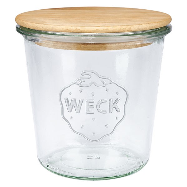 Barattolo a forma conica WECK 580 ml con tappo in legno