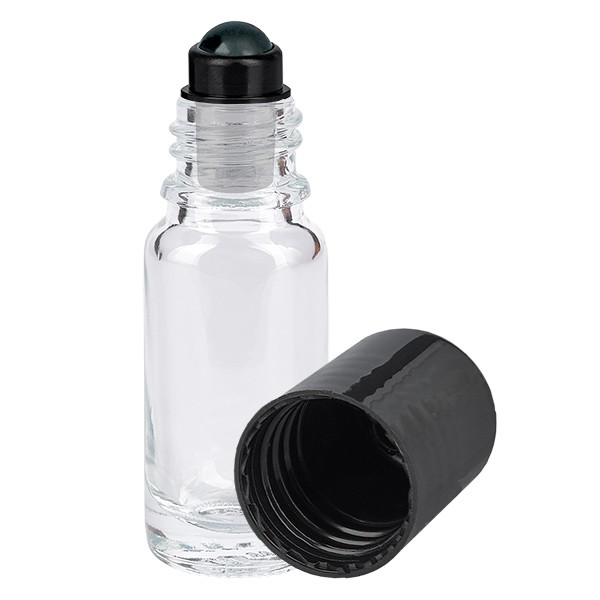 Flacone per deodorante stick in vetro trasparente 10 ml, roll-on vuoto