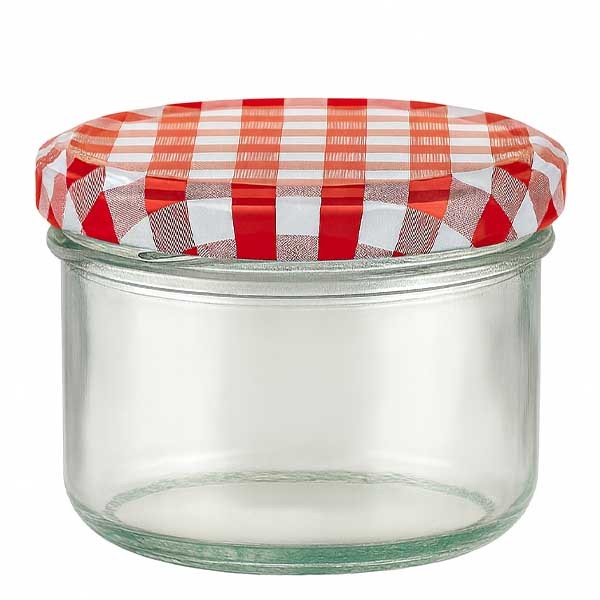 Bicchiere cilindrico da 230 ml + coperchio BasicSeal rosso/bianco UN