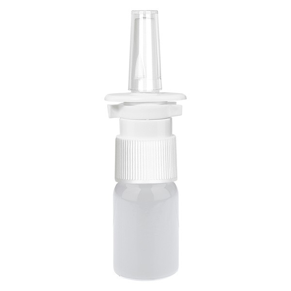 Flacone spray nasale da 5 ml bianco/trasparente STD WhiteLine UT18/5