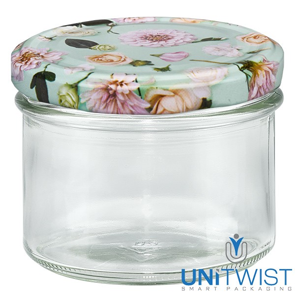 Barattolo da 225 ml + coperchio BasicSeal fiore menta UNiTWIST®