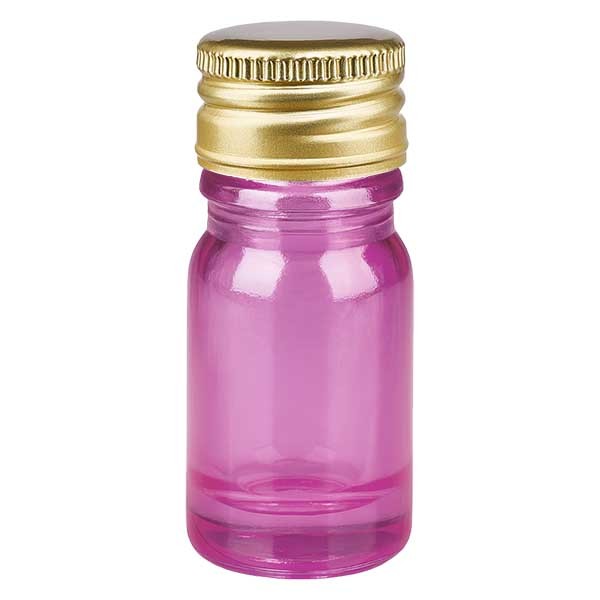 5ml Flasche 11mm Schraubverschluss Alu-Gold mit Standardverschluss PurpleLine UT18/5