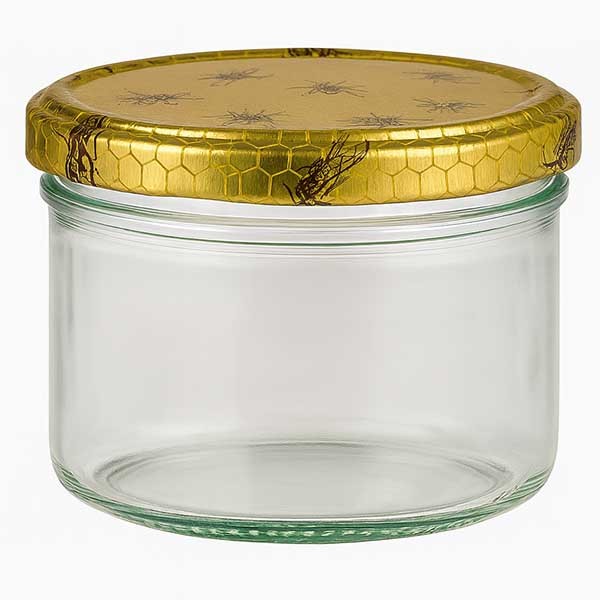 Barattolo cilindrico da 230 ml + coperchio BasicSeal a nido d'ape