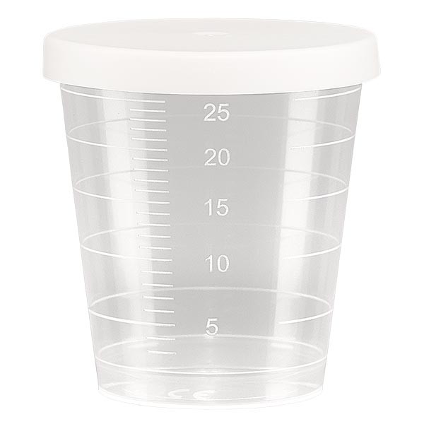 Bicchiere per medicinali 30 ml incl. tappo a scatto (bicchiere graduato/bicchiere per grappa) colore: trasparente
