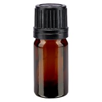 Flacone da farmacia 5 ml colore marrone con tappo a vite anello salvagoccia antimanomissione colore nero Flacone da farmacia 5 ml colore marrone con tappo a vite anello salvagoccia antimanomissione colore nero