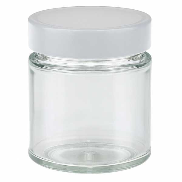 154ml vetro rotondo + coperchio BasicSeal bianco profondo UNiTWiST