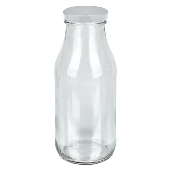 Bottiglia da 263 ml con coperchio BasicSeal bianco UNiTWIST