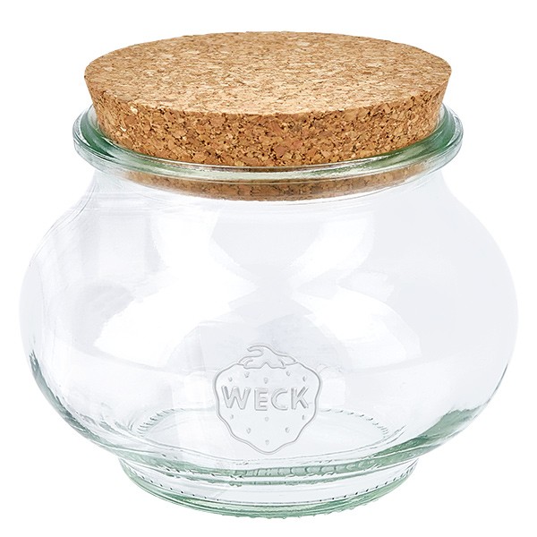 Vaso per gioielli da 220 ml WECK RR60 con tappo in sughero naturale
