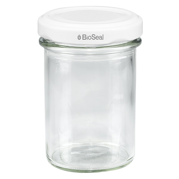 Bicchieri da 230 ml con coperchio BioSeal bianco UNiTWIST