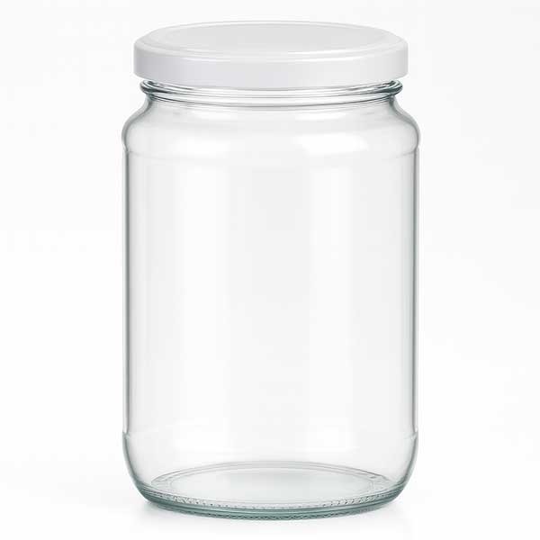 Bicchiere rotondo da 375 ml con coperchio BasicSeal bianco UNiTWIST