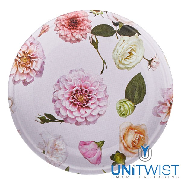 Coperchio BasicSeal 82 mm fiore rosa opaco (TO82) UNiTWIST®