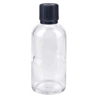 Flacone da farmacia 50 ml trasparente con tappo contagocce premium 1 mm, dispositivo di blocco per i bambini e simbolo di avvertimento per persone cieche,... Flacone da farmacia 50 ml trasparente con tappo contagocce premium 1 mm, dispositivo di blocco per i bambini e simbolo di avvertimento per persone cieche, antimanomissione