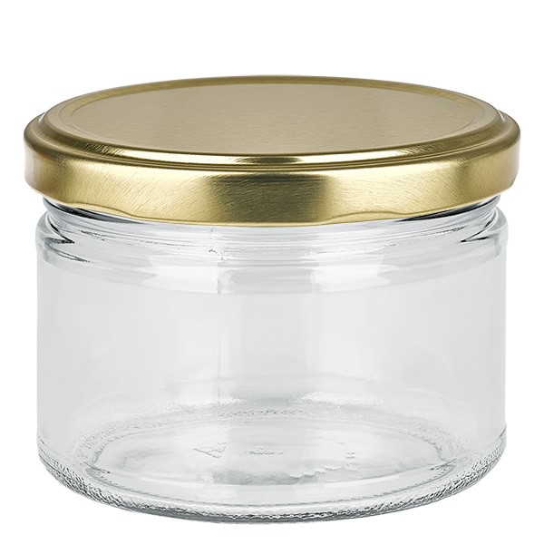 Bicchiere rotondo da 540 ml con coperchio BasicSeal oro UNiTWIST