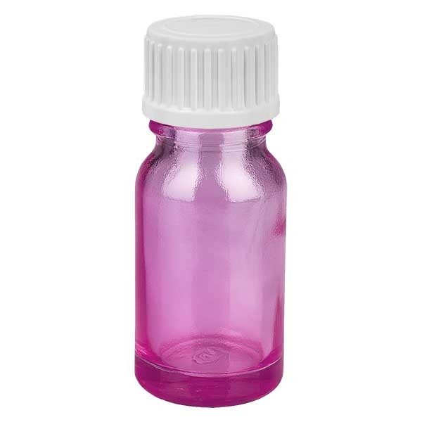 10ml (Globuli)flasche 3mm Giesring weiß mit Standardverschluss PurpleLine UT18/10