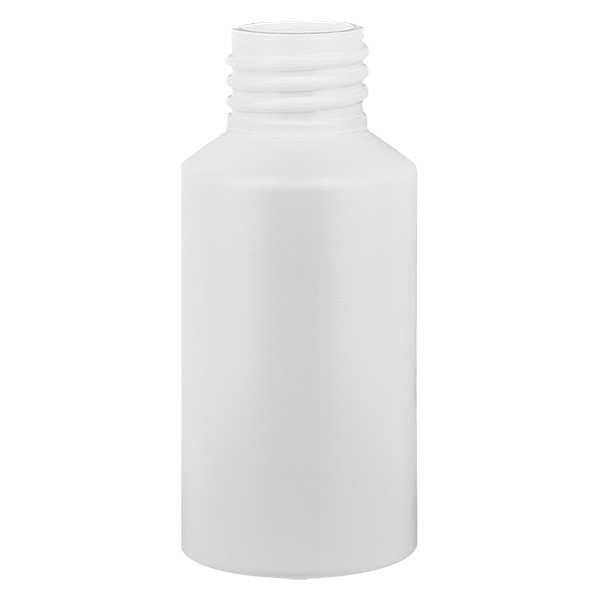 Flacone cilindrico PET 50 ml colore bianco, S20x3, senza tappo