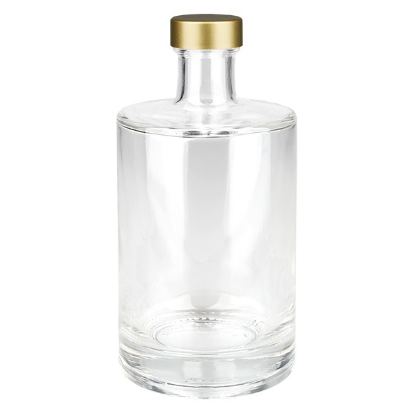 Bottiglia in vetro da 500 ml “Galileo” + tappo a vite dorato UNiTWIST®