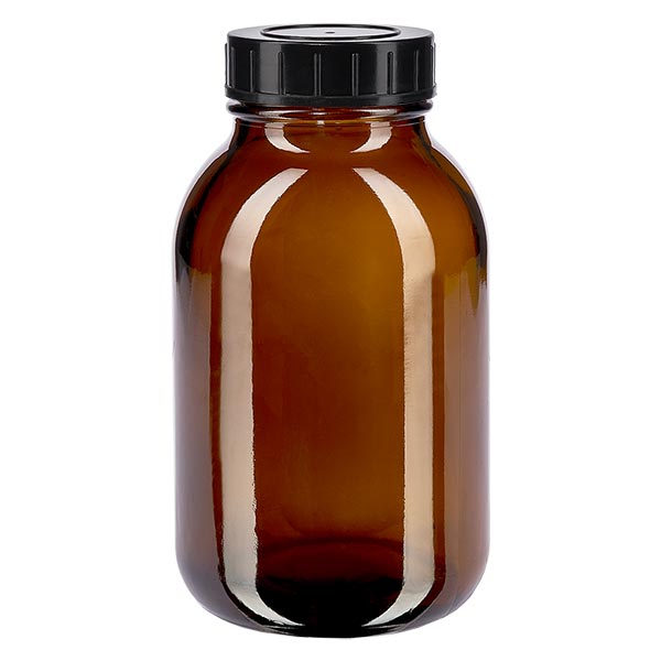 Sheryl&Rain 4 Flaconi In Plastica A Collo Largo 500ml Con Tappo A Vite – Per Laboratorio E Uso Domestico