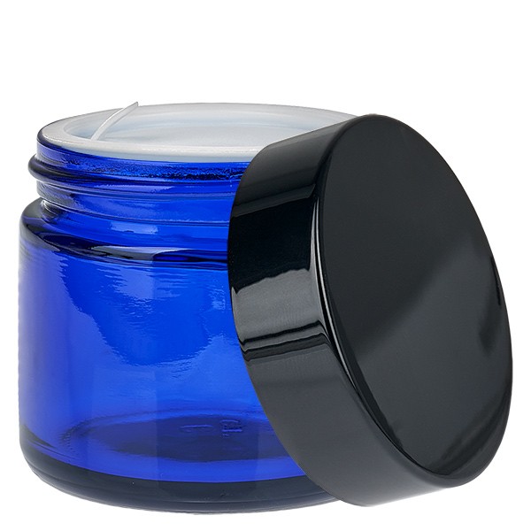 Barattolo di vetro 60ml blu con coperchio UNiTWIST