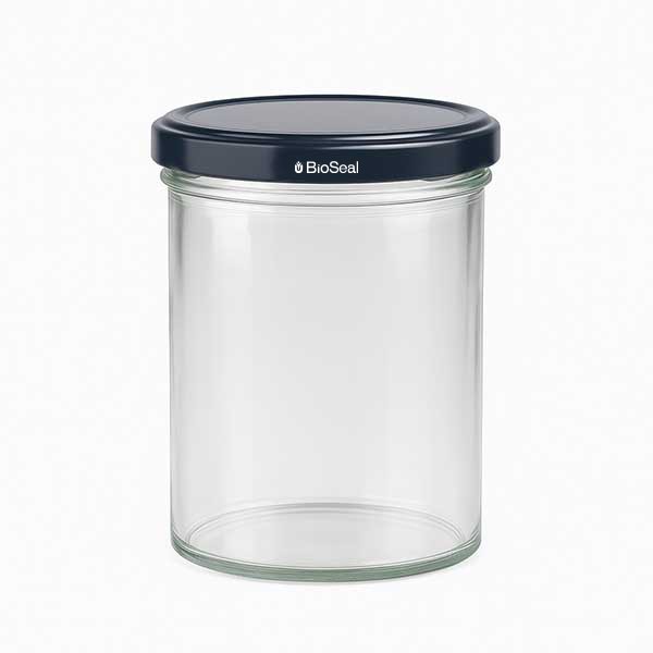 Bicchiere da 435 ml con coperchio BioSeal nero UNiTWIST