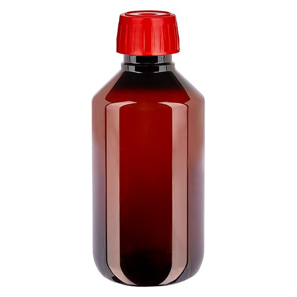 Bottiglia PET 200ml con tappo di degassificazione rosso
