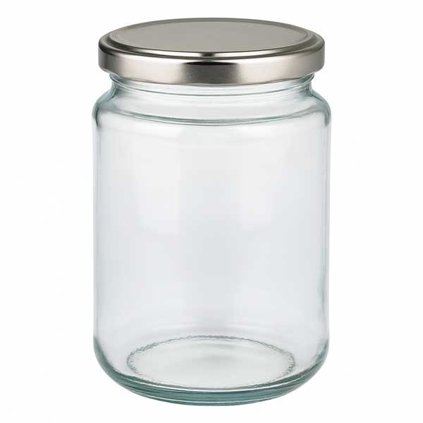 Bicchiere rotondo da 382 ml con coperchio BasicSeal argento UNiTWIST