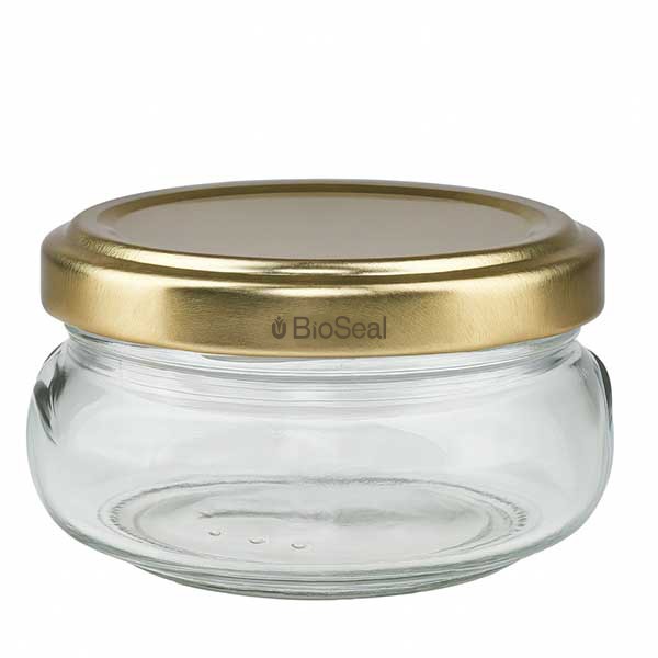 Vaso a zuppiera da 120 ml con coperchio BioSeal oro UNiTWIST