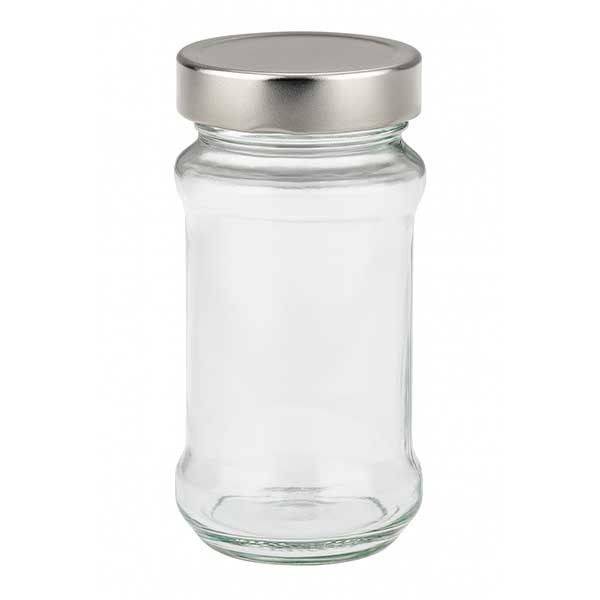 Bicchiere rotondo da 390 ml con coperchio BasicSeal argento UNiTWIST