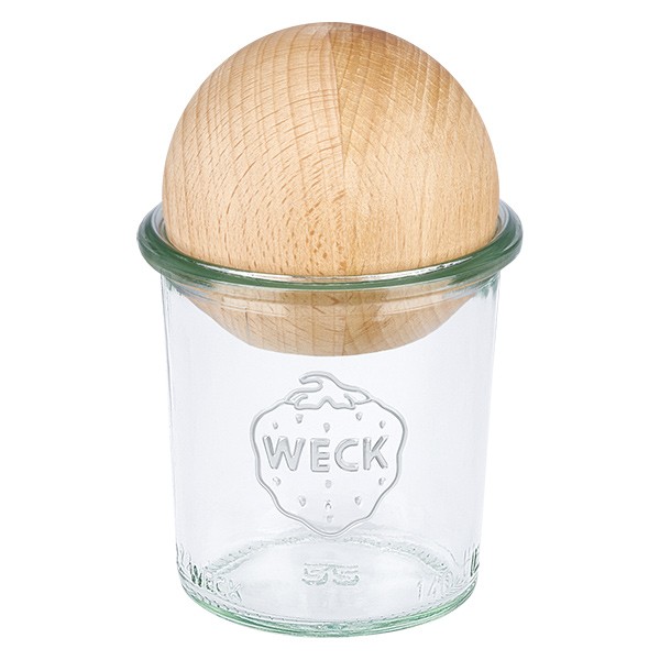 Barattolo a forma conica WECK 140 ml con tappo a sfera in legno