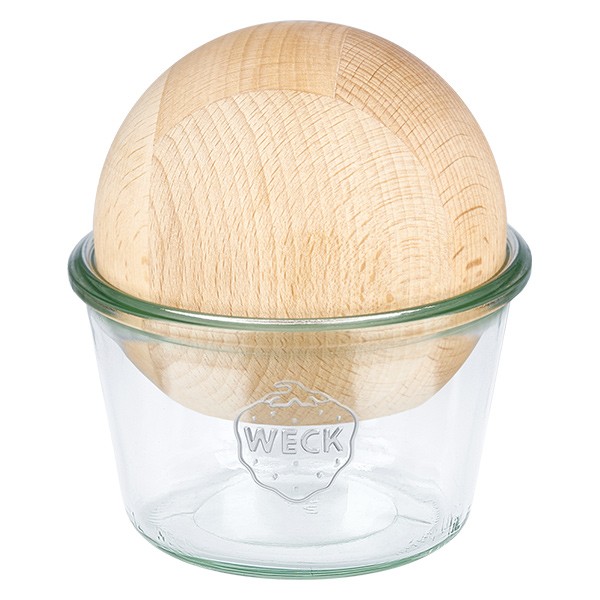 Barattolo a forma conica WECK 160 ml con tappo a sfera in legno