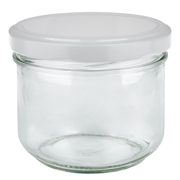 Mikken 10 Barattolini Per Conserva Da 53 Ml – Vetro Con Coperchio Bianco E Etichette, Per Miele, Marmellate, Spezie