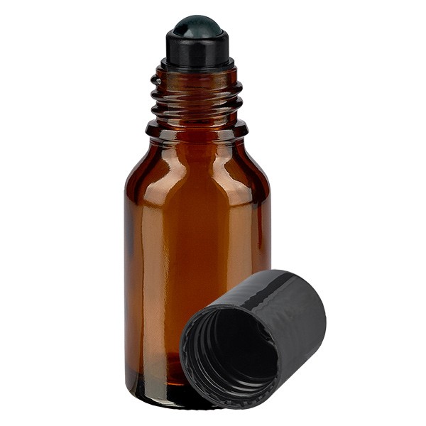 Flacone per deodorante stick in vetro marrone 30 ml, roll-on vuoto