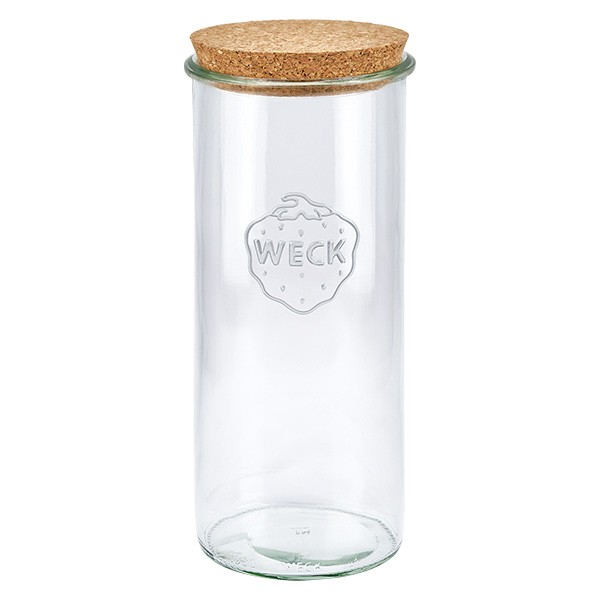 Bicchieri da 1500ml WECK RR100 con tappo in sughero naturale