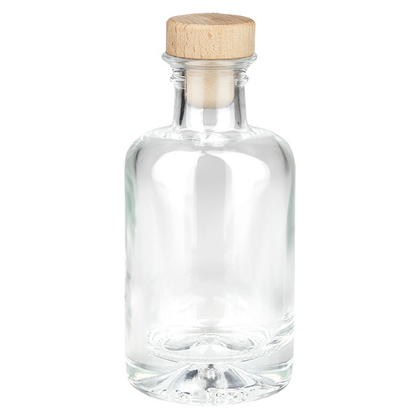 Flacone farmaceutico da 100 ml “Classic” con tappo in legno UNiTWIST®