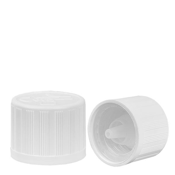 Tappo contagocce colore bianco 18 mm dispositivo di blocco per i bambini standard