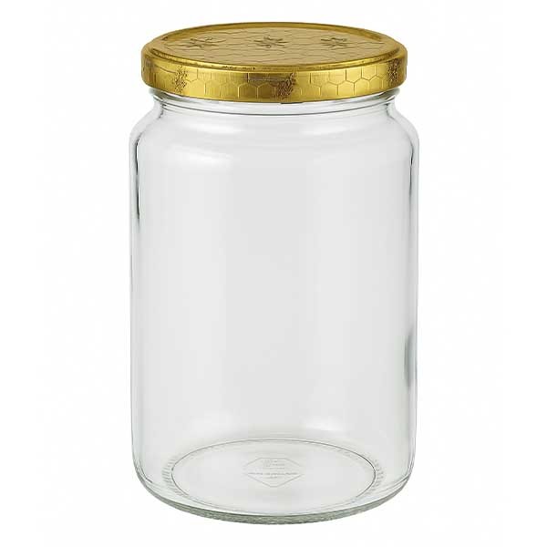 Barattolo rotondo da 795 ml + coperchio BasicSeal a nido d'ape UNiTWiST