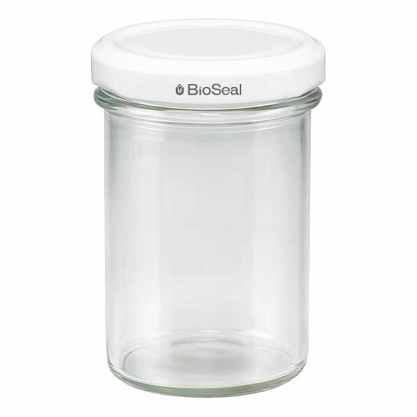 Bicchieri da 230 ml con coperchio BioSeal bianco UNiTWIST