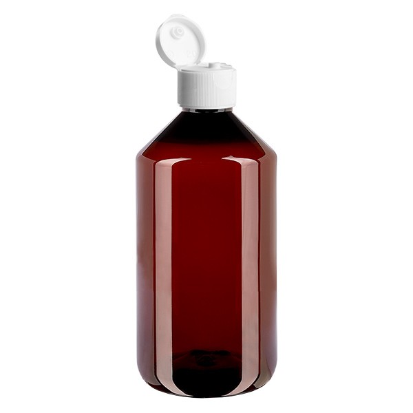 Bottiglia in PET da 750 ml con tappo flip-top bianco