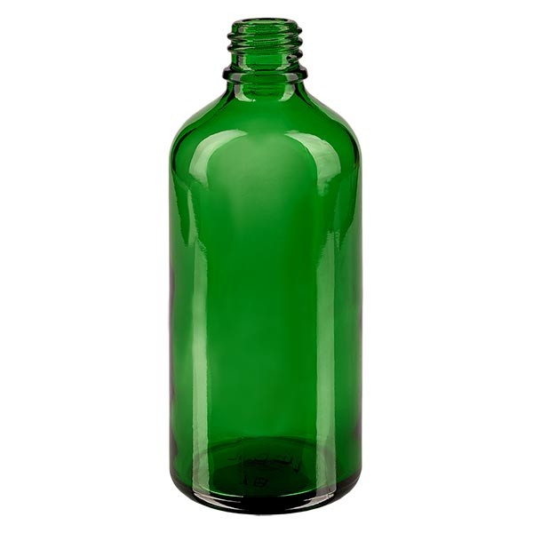 Flacone contagocce 100 ml ND 18 in vetro verde, bottiglia da farmacia