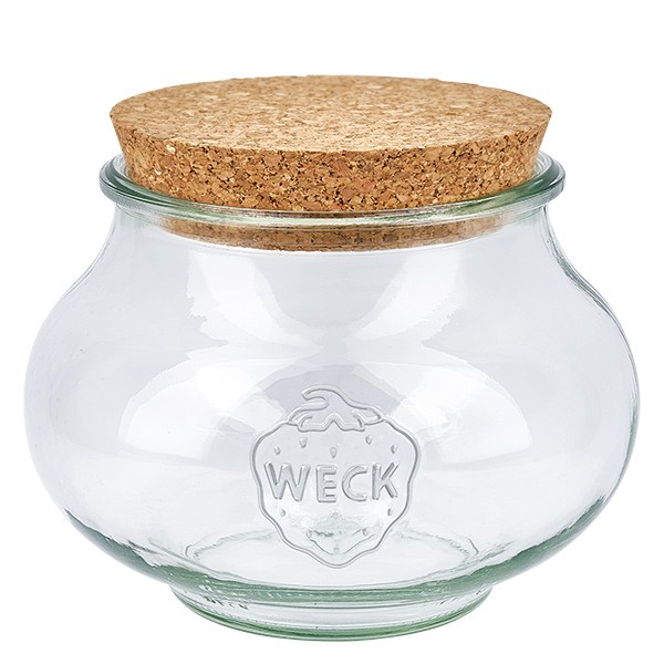 Vaso per gioielli WECK RR100 da 1062 ml con tappo in sughero naturale