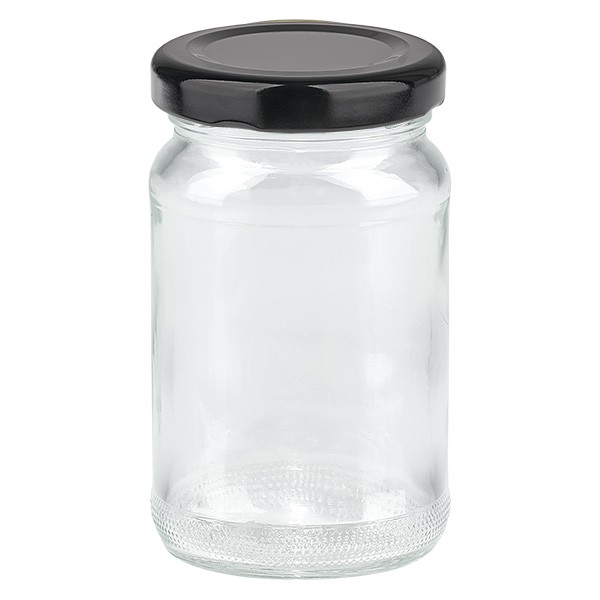 Bicchiere rotondo da 110 ml con coperchio BasicSeal nero UNiTWIST