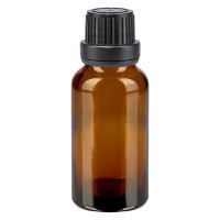Flacone da farmacia 20 ml colore marrone con tappo contagocce premium 2 mm antimanomissione colore nero Flacone da farmacia 20 ml colore marrone con tappo contagocce premium 2 mm antimanomissione colore nero