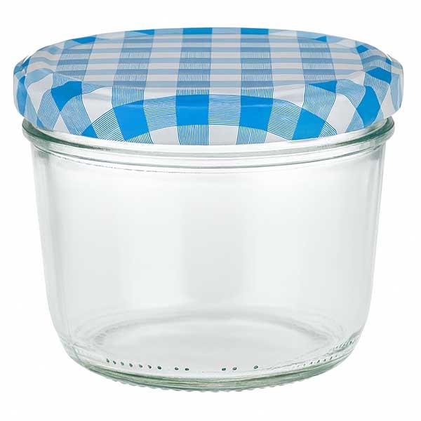 bicchiere da 230 ml + coperchio BasicSeal blu/bianco UNiTWiST